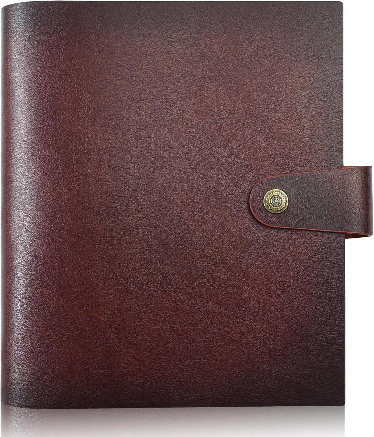 Genuine Leather Photo Album, 4x6 for 300 Photos, with Writing Space of 40 Writing Paper, Binder Pocket, Travel Family Wedding Kids Graduation Baby Picture Album Scrapbook, Wine Brown