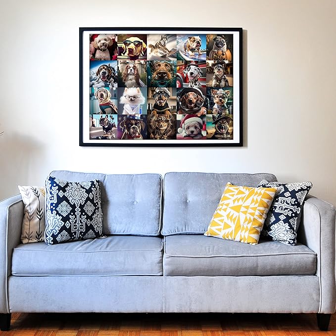 Think2Master Cute Dogs 250 Pieces Jigsaw Puzzle Featuring heartwarming Puppies and Dogs. Fun Toy for Kids, School & Families. Great Gift for Boys & Girls Ages 8+. Size: 14.2” X 19.3”