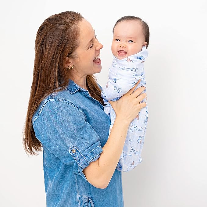 HALO Disney Baby Finding Nemo 100% Cotton Sleepsack Swaddle, 3-Way Adjustable Wearable Blanket, TOG 1.5, Nemo Tie Dye, Small, 3-6 Months