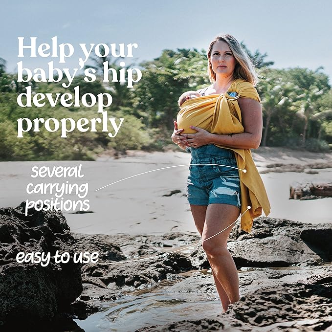 Nalakai Ring Sling Baby Carrier, Soft Linen Baby Sling, Baby Wrap, Comfort, Style, and Giving Back - Carry Your Little One with Love