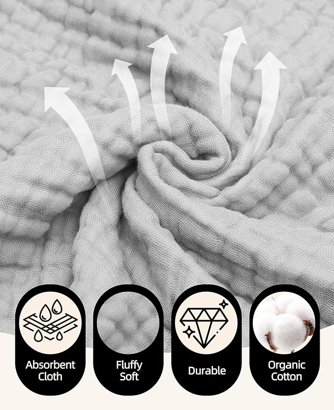 3-Pack Hooded Baby Towels for Newborn 100% Cotton Soft Babies Blanket Toddler and Kids Bath Towel Baby Essentials