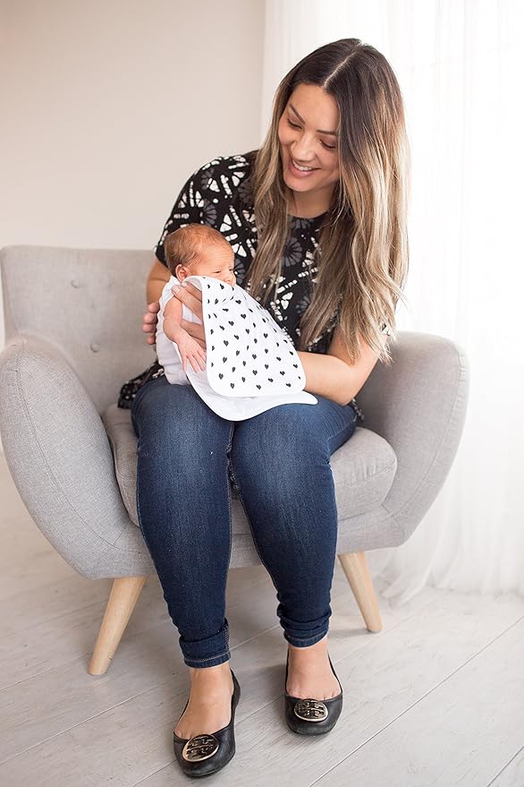 Copper Pearl Premium Baby Burp Cloths - 3-Pack Large Cotton Burp Cloths, Extra Soft Spit Up Rags with 3 Absorbent Layers, Perfect for Baby Girl Gifts (21" x 10" Size, Blush Set)