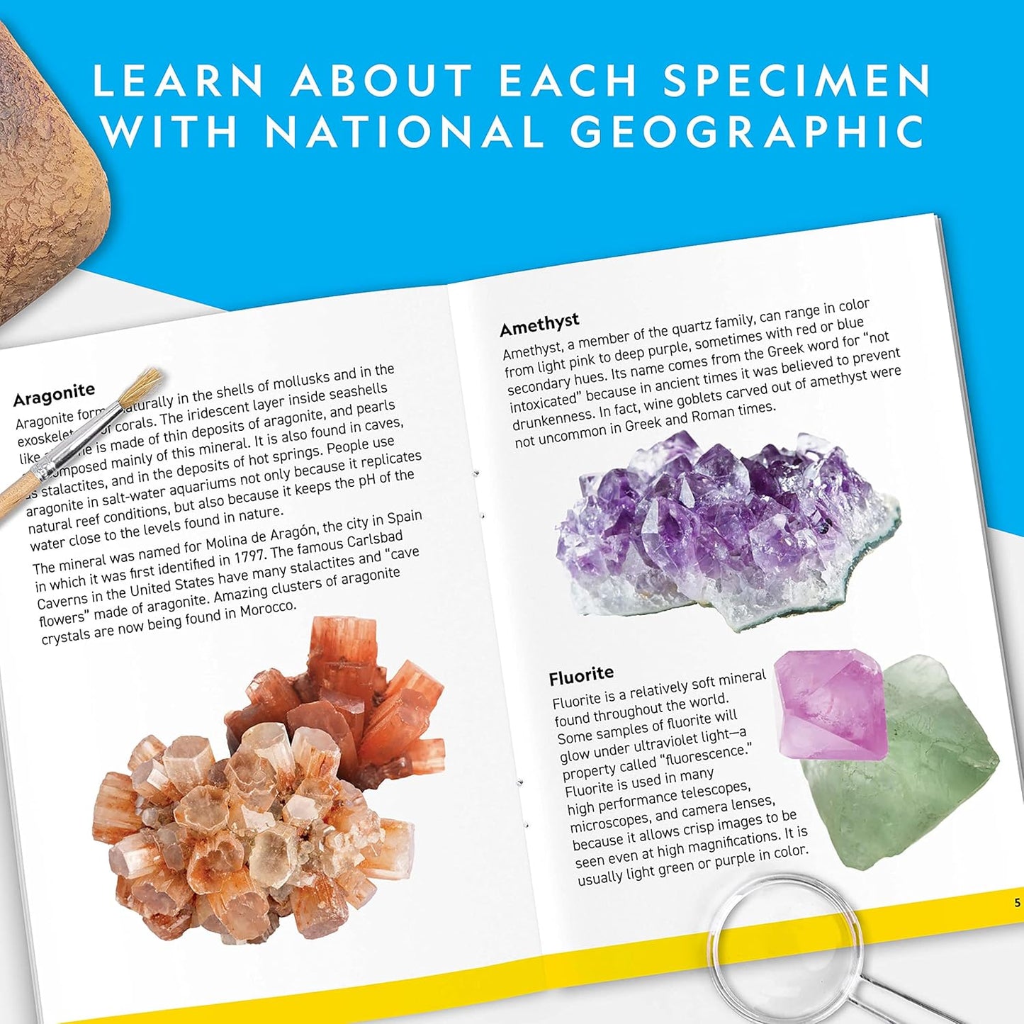 NATIONAL GEOGRAPHIC Mega Gemstone Dig Kit – Dig Up 15 Real Gemstones and Crystals, Science Kit for Kids, Gem Digging Kit, Gift for Girls and Boys, Mining Kit, Rock Collection