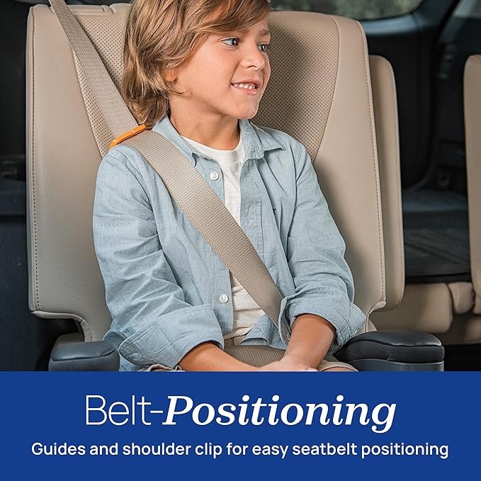 Chicco GoFit ClearTex Plus Backless Booster Car Seat, Latch Attachment, Quick-Release Latch Removal, Portable Car Booster Seat for Children at Least 4 Years Old and 40-110 lbs | Sunset/Purple