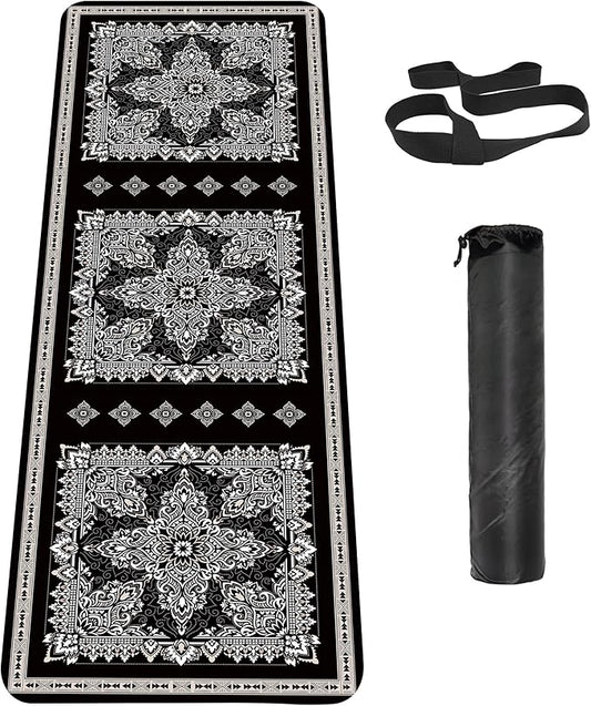 Non Slip Yoga Mat TPE Workout Mat for Men Women, Thick Workout Mat with Carrying Strap, Fitness Mats for Exercise, Yoga, Fitness, Pilates, Floor Workouts (72" x 24" x 6mm)