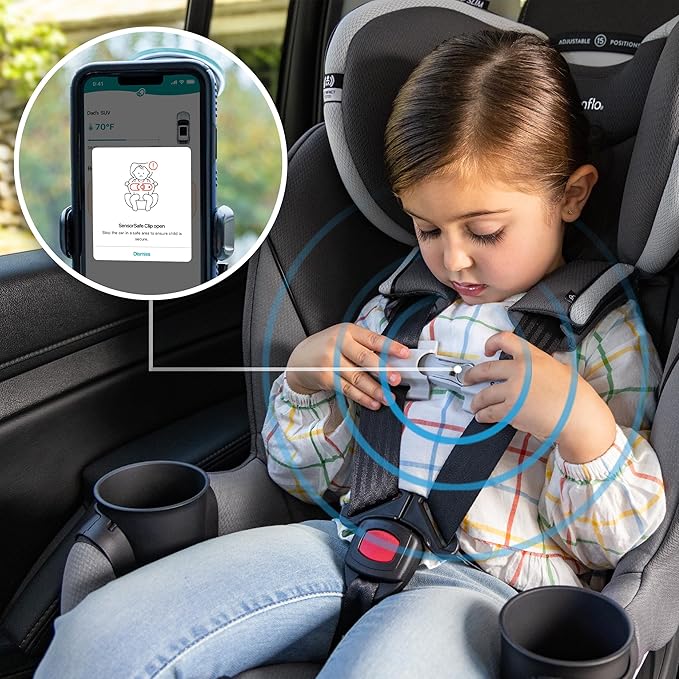 Evenflo Gold Revolve360 Slim 2-in-1 Rotational Car Seat with SensorSafe (Obsidian Black)