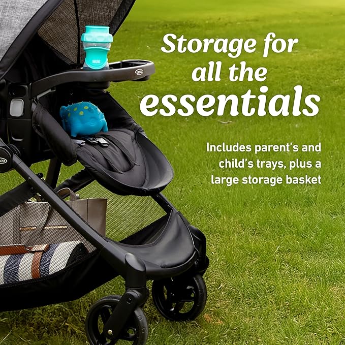 Graco Modes Pramette Travel System, 3-in-1 Modular Carseat Stroller Combo, Infant Car Seat Carrier to Toddler Stroller, Includes the SnugRide Car Seat, Redmond