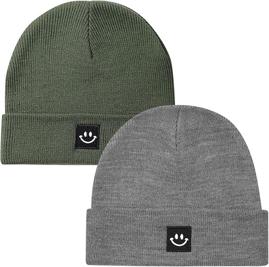 2Pack Baby Beanie Knit Toddler Hat for Girls Boys 0-8 Years