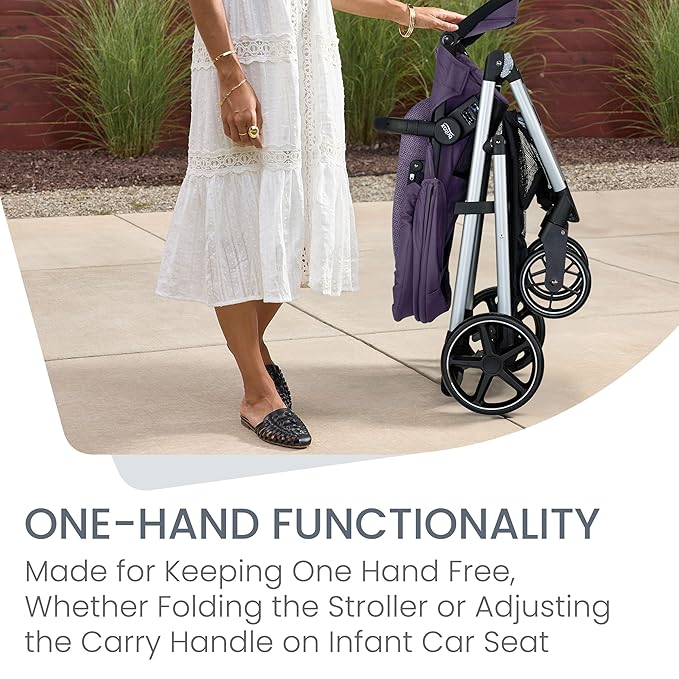 Britax Willow Grove SC Baby Travel System, Infant Car Seat and Stroller Combo with Alpine Base, ClickTight Technology, SafeWash, Pindot Iris