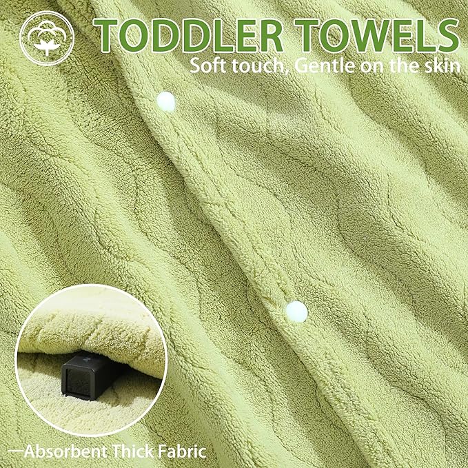 Toddler Towels Hooded Kids Bath Towel Unisex Toallas para Bebe 2-Pack 27.5"X55" Thick Ultra Absorbent Soft Baby Towels with Hood Beach Towel Bathrobe for Children, Infant, Newborn