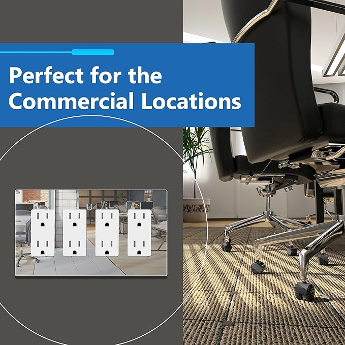 LIDER Quadruple Decorator Wall Plate, Impact Resistant, Mirrored Acrylic Plexiglass Reflective Finish Modern Upgrade Screwless Light Switch Outlet Cover Mid-Size 4-Gang 4.88" x 8.58" Silver