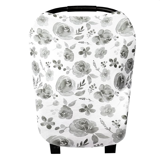 Rowan Multi-Use Cover: Car Seat, Nursing, Stroller Cover - Stretchy Fabric, All-Season, Stylish Designs, Easy Access for Moms