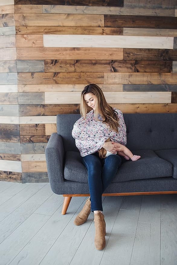 Copper Pearl Multi-Use Cover: Car Seat Covers, Nursing Cover, and Stroller Cover for Sun - Stretchy Fabric, All-Season Use, Stylish Designs, Easy Access for Moms - Morgan