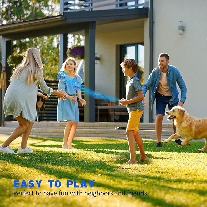 2025 Flying Orb Ball Toy,Cosmic Globe Boomerang Hover Ball Galactic Fidget Spinner, Hand Drone Orbit, Cool Toys Gift for 6 7 8 9 10+ Year Old Boys Girls Teens Outdoor Toys(Light Blue)