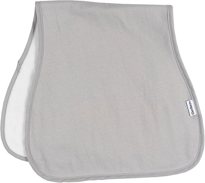 Gerber Baby Unisex Burp Cloths 60-Pack, White Black, Size 10.5" x 21"