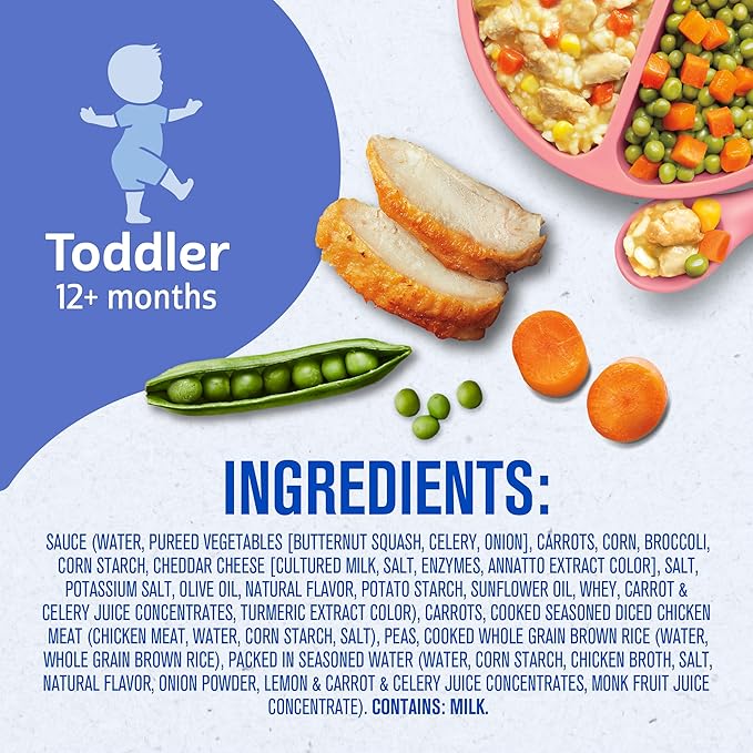 Gerber Toddler Food, Yellow Rice & Chicken, Mealtime for Toddler, 8PK