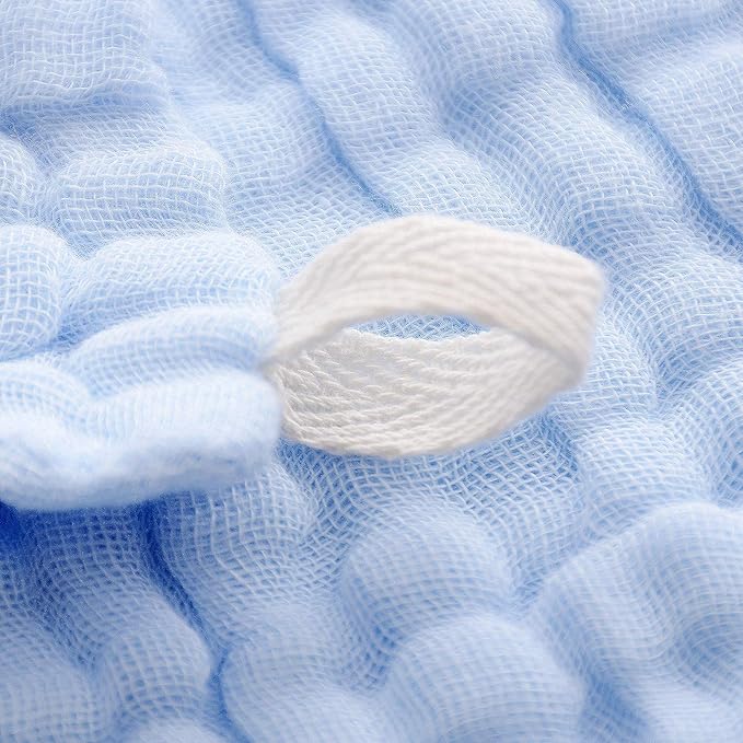 MUKIN Baby Washcloths - Natural Cotton Baby Wipes - Soft Newborn Face Towel for Sensitive Skin - 10 Pack, 12x12 inches