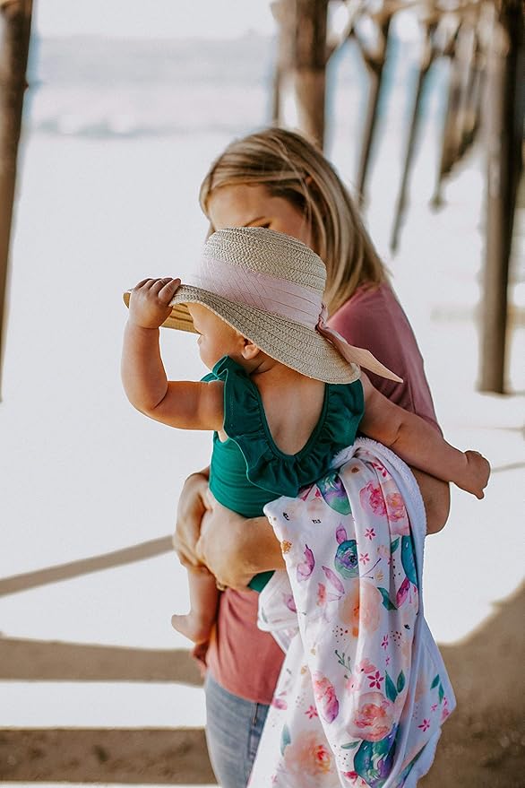 Copper Pearl Hooded Bath Towels Premium Knit/Terry Cloth Baby Towels with Hood, Pockets, and Cool Designs - Great to Gift and Make Bath Time Fun - Baby Bath Towel, Bloom