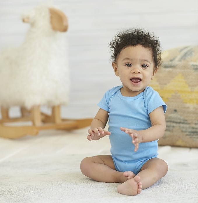 Gerber baby-girls 5-pack Solid Onesies Bodysuits