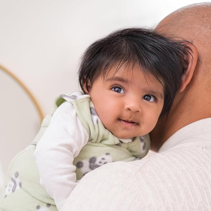 HALO Micro-Fleece Sleepsack Swaddle, 3-Way Adjustable Swaddle Blanket for Newborn and Infants, TOG 3.0 for Cold Climates, Hip Healthy, Cozy Pandas, Small, 3-6 Months