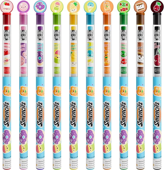 Graphite Smencils (2 Pack) - HB #2 Patented Gourmet Scented Pencils, 10 Count, Gifts for Kids, School Supplies