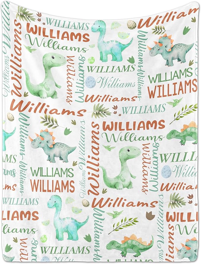 Personalized Baby Blanket - Custom Name Blanket for Girls & Boys, Super Soft Plush Fleece