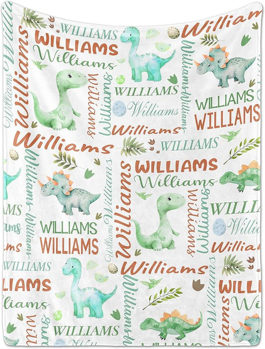 Personalized Baby Blanket - Custom Name Blanket for Girls & Boys, Super Soft Plush Fleece