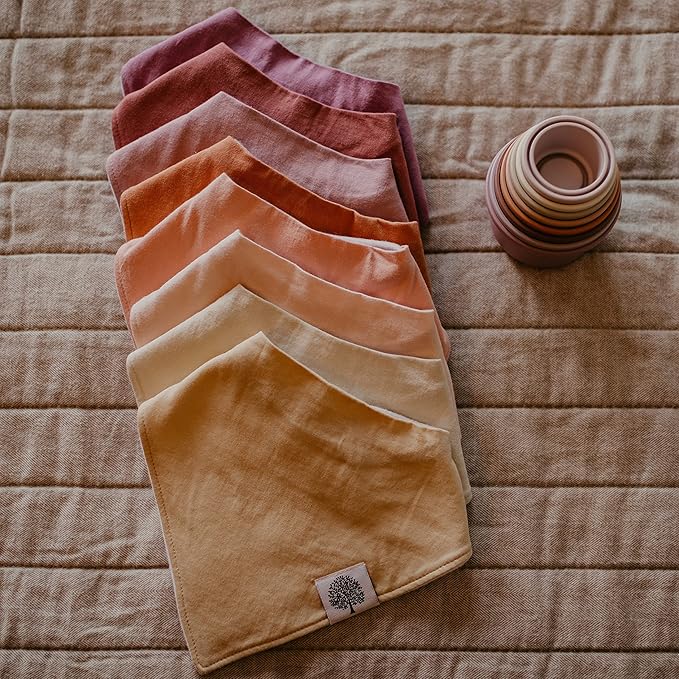 Parker Baby Bandana Drool Bibs 8 Pack Baby Bibs for Boys, Girls, Unisex - Soft & Stylish Teething Bibs for Babies