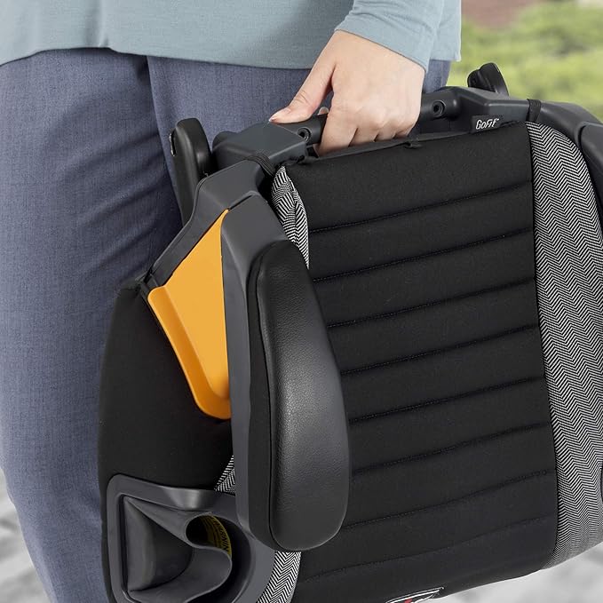 Chicco GoFit Plus Backless Booster Car Seat with Latch Attachment and Quick-Release Latch Removal, Travel Booster Seat for Car, Portable Car Booster Seat for Children 40-110 lbs. | Vivaci/Pink