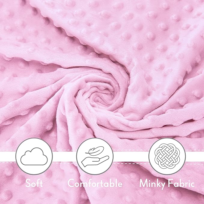 Pro Goleem Loveys for Babies - Soft Security Blanket Baby Snuggle Toy Newborn Stuffed Animals Baby Gifts for Girls, Pink Fox 16 Inch