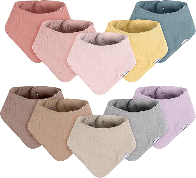 Gerber unisex-baby Muslin Bandana Bibs