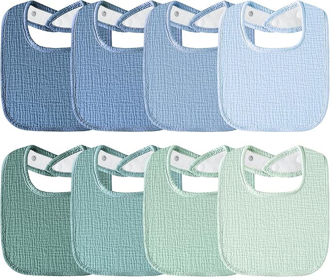 Muslin Baby Bibs Cotton Baby Drool Bandana Bibs for Baby Girls Boys Infant Newborn Toddler Drooling and Teething