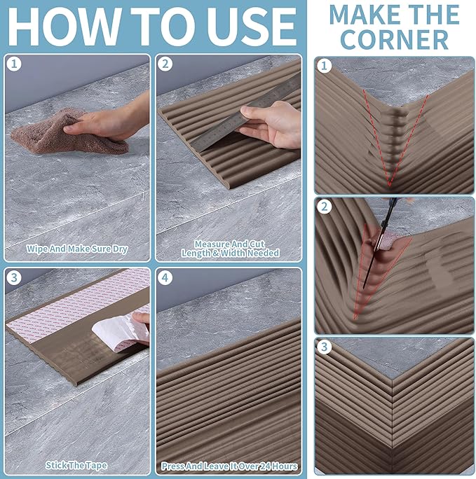 MABOZOO 8'' Extra Wide Seat Edge Cushion, 13.1 FT Length Foam Fireplace Cushion Soft Hearth Guard Bumper Pad Child Proof Padding Hearth Pad Edge Protector, Fireplace Baby Proofing for Baby (Walnut)