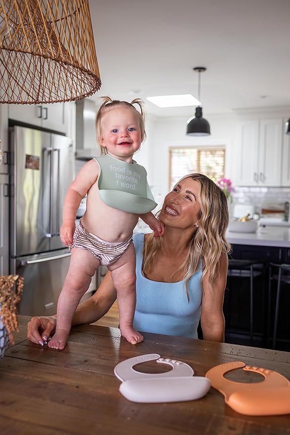 Denver James Silicone Feeding Bibs | Dishwasher Safe. Waterproof. Adjustable.