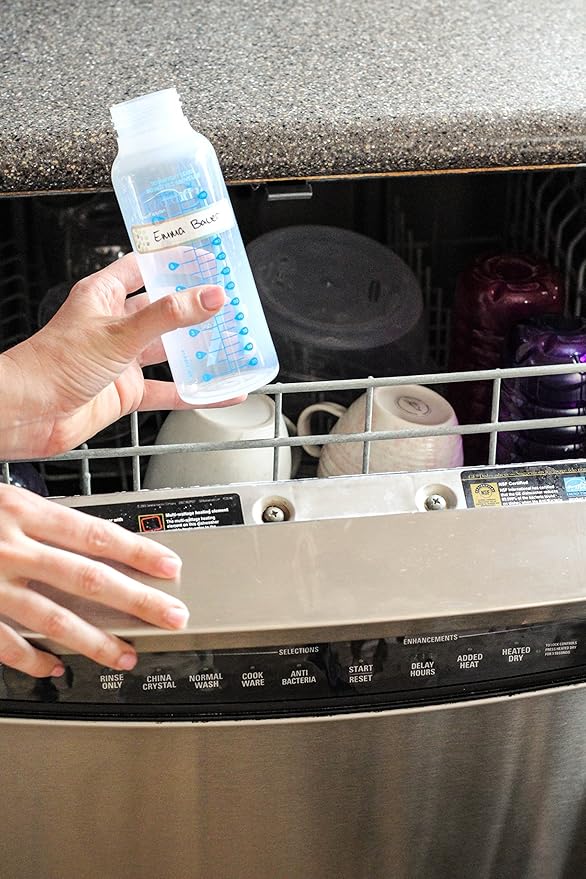 Bottle Labels, Write-On Name, Self-Laminating, Waterproof, Baby Bottle Label for Daycare, Made in The USA (Animal Friends Set of 2)