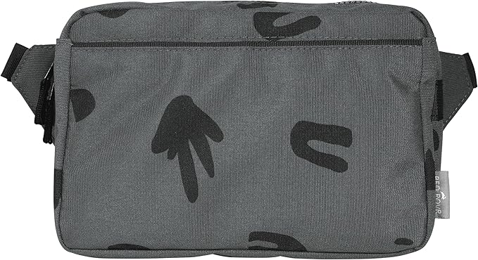 Red Rovr Everyday Joey Belt Bag | Organization & Zipper pockets |Adjustable Strap for All Ages (Charcoal Doodle)