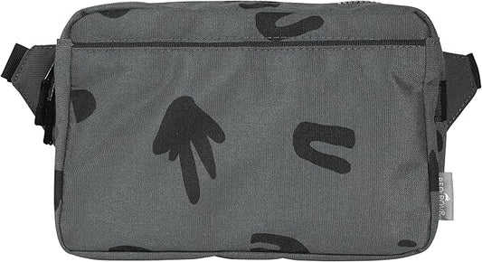 Red Rovr Everyday Joey Belt Bag | Organization & Zipper pockets |Adjustable Strap for All Ages (Charcoal Doodle)