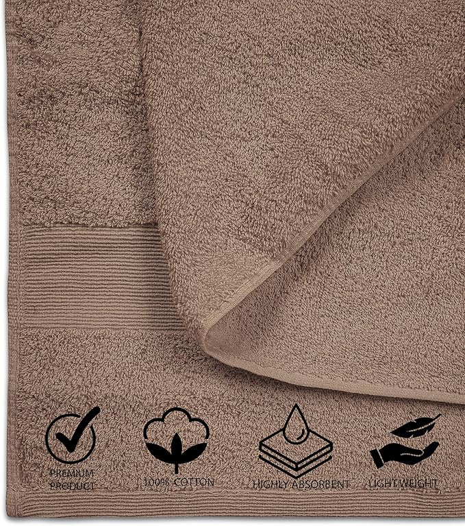 100% Cotton Luxury Bath Sheets - Pack of 2 (35" x 70") | Super Soft, Quick-Dry & Highly Absorbent Towels for Bathroom, Home, Spa & Gym (Taupe)