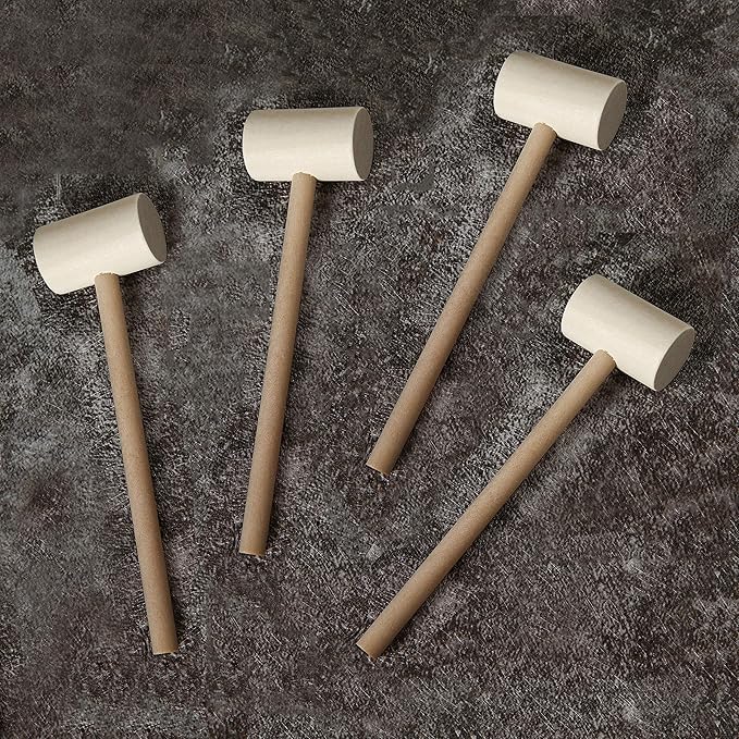 18 Pcs Mini Wooden Hammer Creative Pounding Educational Mallet for Boys and Girls