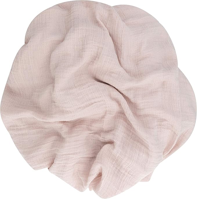 Ely’s & Co. Cotton Muslin Swaddle Blanket 2-Pack for Baby Girl — 100% Cotton Muslin Extra-Large Swaddle Blankets (47” x 47”) Cranberry & Rosewater Pink