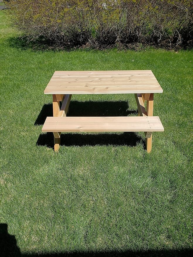 "Generic" Kids Picnic Table Made from Cedar Lumber (Black)