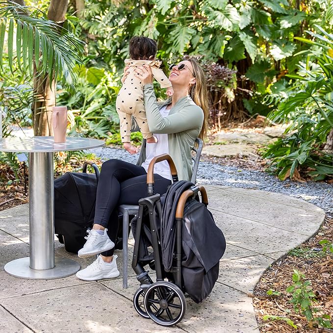 Joie Nutmeg Compact Stroller – Lightweight and Compact Stroller with One-Hand Fold (Evergreen)