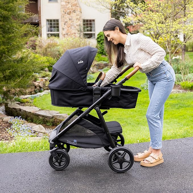 Ginger and Rue Travel System - 4-in-1 Modular Travel System with Pramette, Lightweight Infant Car Seat & Anti-Rebound Base (Evergreen)