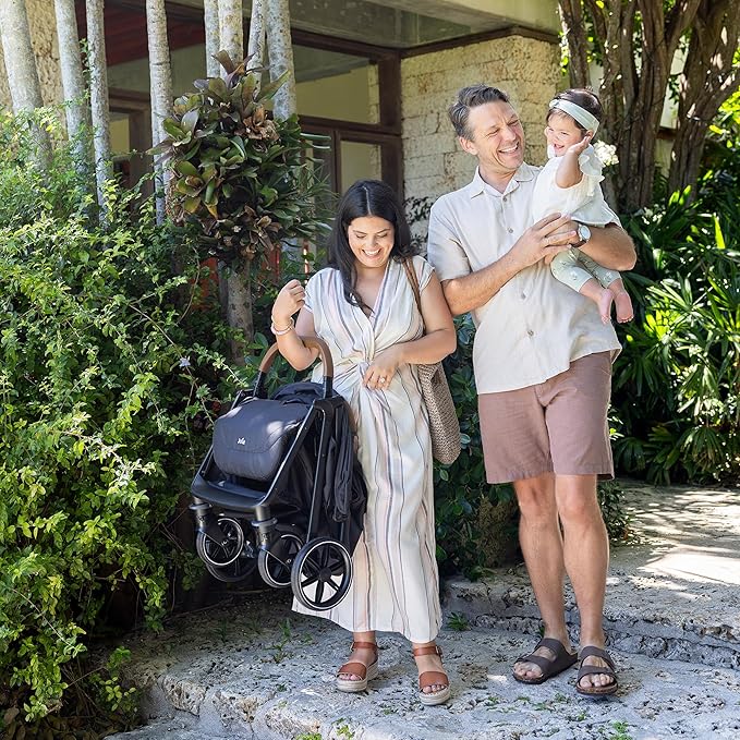 Joie Nutmeg Compact Stroller – Lightweight and Compact Stroller with One-Hand Fold (Thunder)