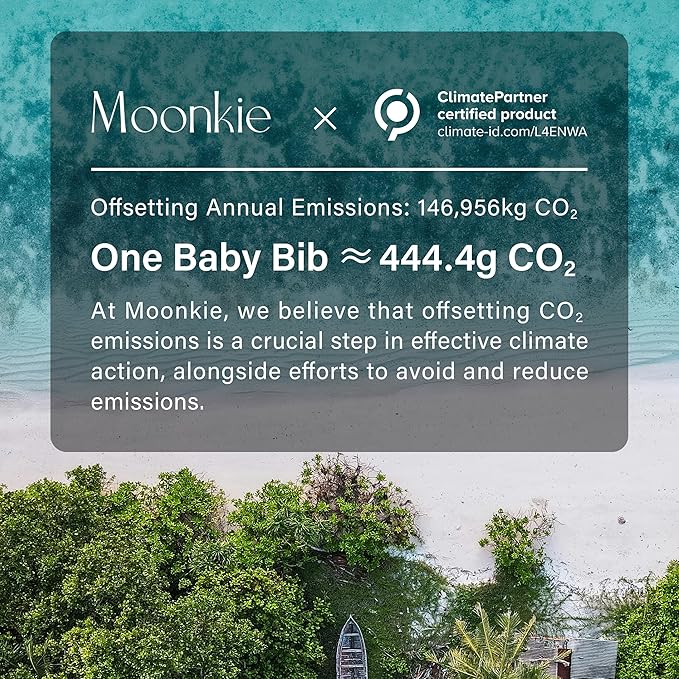 Moonkie Silicone Bibs Set Of 3, BPA Free Soft Adjustable Fit Waterproof Feeding Bibs for Babies and Toddlers(Cream/Buck/Olive Green)