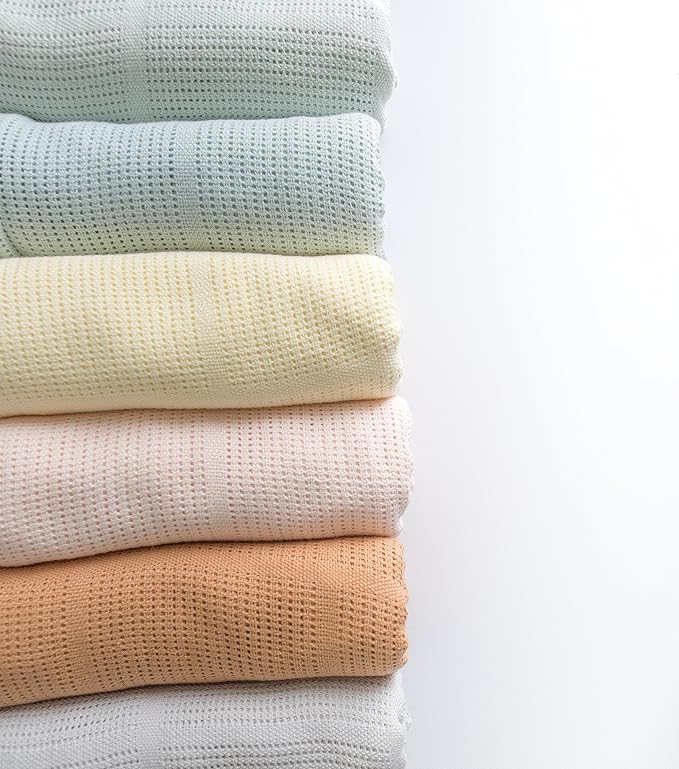 Amazing Baby Cellular Blanket, Premium Cotton Knit, Ultra Soft, Breathable, Cozy Gift for Baby Boys and Girls, Favorite Toddler Blanket, 44 x 44 inches (112 x 112 cm), Soft Pink