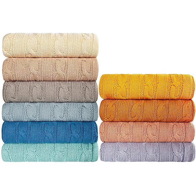 NTBAY 100% Pure Cotton Cable Knit Toddler Blanket, Super Soft Warm Breathable 30x40 Baby Blanket for Crib, Stroller, Nursery, Travel, Newborn, 30x40 Inches, Ivory