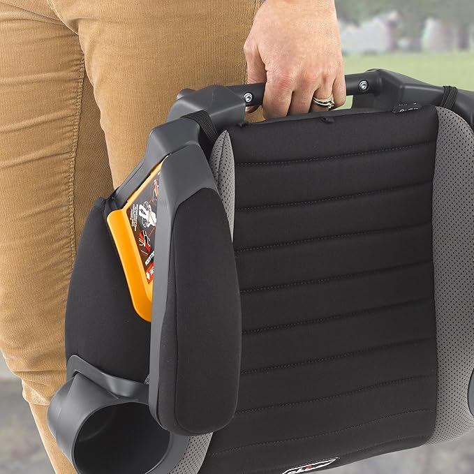 Chicco GoFit Backless Booster Car Seat Without Latch Attachment, Travel Booster Seat for Car, Portable Car Booster Seat for Children 40-110 lbs. | Raindrop/Blue