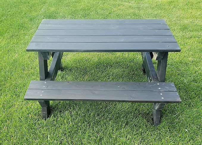 "Generic" Kids Picnic Table Made from Cedar Lumber (Black)